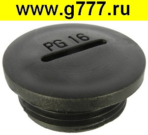 установочное изделие Заглушка для кабельных вводов Заглушка PG16 Черный пластик