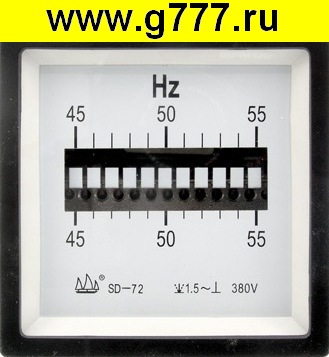 щитовой прибор Щитовый прибор ЧМ 45-55Гц 380В reed (72х72)