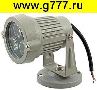 прожектор 3вт Прожектор светодиодный 3W 220v 180LM IP65 D80х105х90