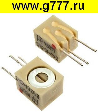 резистор подстроечный резистор СП3-19Б-0.5 Вт 680 кОм подстроечный