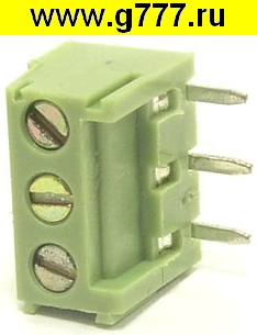 Клеммник на плату Разъём Клеммник 304R-A-3P / XY304R-A-03P 5mm терминальный блок  (колодка на плату для провода под винт)