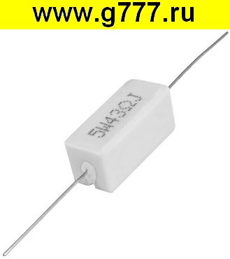 резистор Резистор 43 ом 5вт SQP,PRW SQP5 выводной