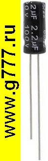 Конденсатор 2,2 мкф 100в 5х11 105«C (JWCO) конденсатор электролитический