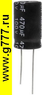 Конденсатор 470 мкф 100в 16х25 105«C (JWCO) конденсатор электролитический