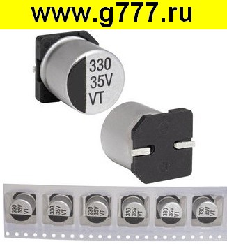 конденсатор 330 мкф 35в 105°C 10х10.5 VT чип конденсатор SMD