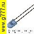 светодиод мощный Светодиод мощный синий 1600mcd 3,4в 5 oval