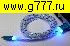 USB-микро шнур USB штекер~USB-микро штекер шнур 1м светящийся