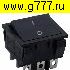 Переключатель клавишный Клавишный 31х36 9pin черный KCD2-302-9P выключатель рокерный (Переключатель коромысловый)