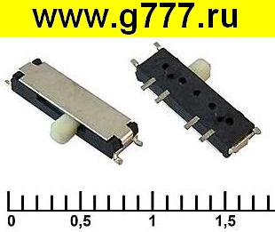 Переключатели движковый Переключатель SMD IS-1300A-W движковый