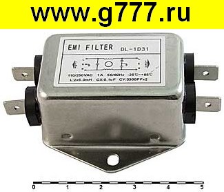 удлинитель Сетевой фильтр DL-1D31 1A. 250V