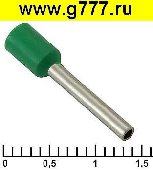 Кабельный наконечник Разъём Наконечник на кабель DN01012 green (1.4x12mm)