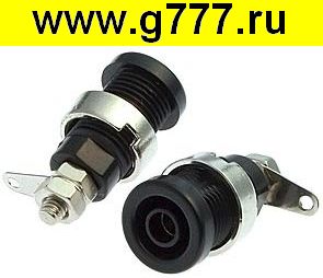 Разъём высокочастотный Z016 4mm panel jack BLACK