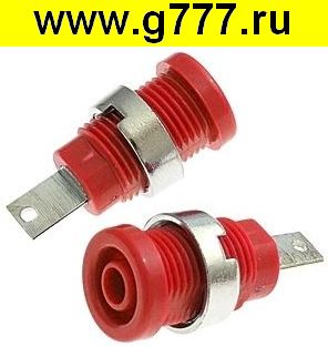 Разъём Разъём Z013 4mm panel jack RED