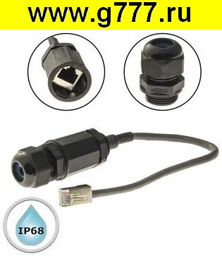 Разъём RJ-45 Разъём RJ-45 герметичный RJ45M20L25-5B