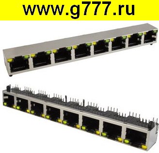 Разъём RJ-45 Разъём RJ-45 TJ9-10P8-08 LED