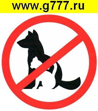 разное Информационный знак С животными вход запрещен 150х150