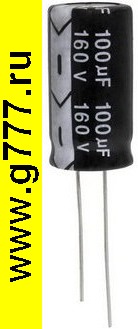 Конденсатор 100 мкф 160в 13х25 105«C (JWCO) конденсатор электролитический