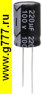 Конденсатор 220 мкф 100в 13х21 105«C (JWCO) конденсатор электролитический
