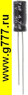 Конденсатор 4,7 мкф 50в 5х11 105«C (JWCO) конденсатор электролитический