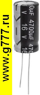 Конденсатор 4700 мкф 16в 13х25 105«C (JWCO) конденсатор электролитический