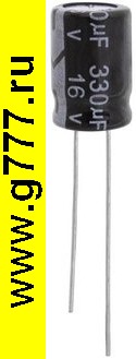 Конденсатор 330 мкф 16в 8х12 105«C (JWCO) конденсатор электролитический