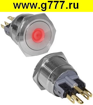 кнопка Кнопка антивандальная GQ22-11ZD/R/N on-off+off-on