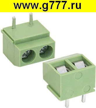 Клеммник на плату Разъём Клеммник RG126R-5.0-02P терминальный блок  (колодка на плату для провода под винт)