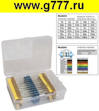 резистор Резистор KIT-MF-025-1-0300-030