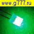 светодиод Светодиод прямоугольный 2х5х7мм зеленый яркий рассеянный 3.0~3.2в