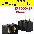 Низкие цены Клеммник на плату Разъём Клеммник 2pin шаг 10мм KF1000-2P терминальный блок  (колодка на плату для провода под винт)